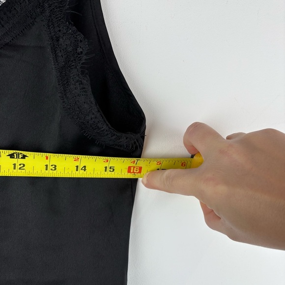 Women’s Black Satin Lace Slip Dress XS Gothic Grunge Fairy Whimsigoth Witchy Y2K - Picture 6 of 8